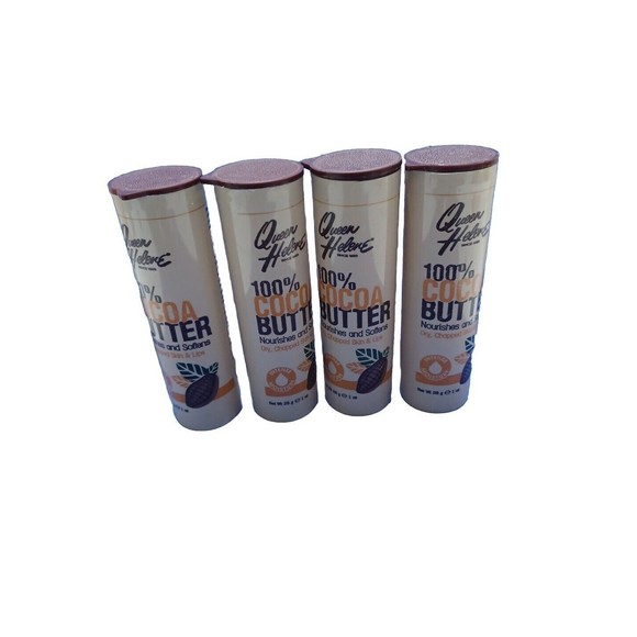 4 Queen Helene 100% Cocoa Butter Stick Dry Skin 1oz Chapped Lips Stretch mark - Picture 1 of 7